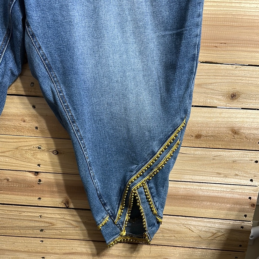 Cato Blue Ankle & Cropped Jeans with Gold Accents - Picture 2 of 11